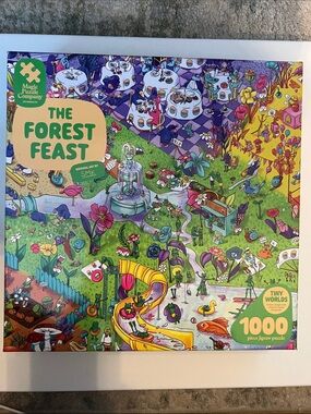 The Forest Feast 1000-Piece Puzzle - Vibrant Green Artwork